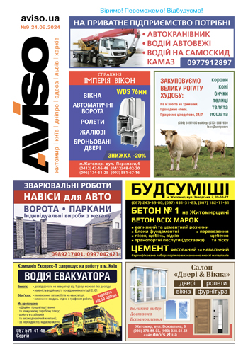 Газета Aviso №9 Житомир