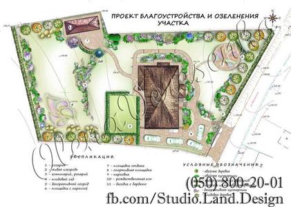 Проект благоустройства, ландшафтный проект, ландшафтный дизайн Киев и область