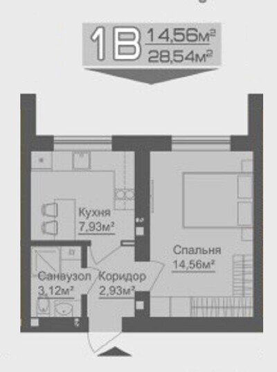 Однокімнатна квартира в Гостомелі, новий будинок,без комісійних