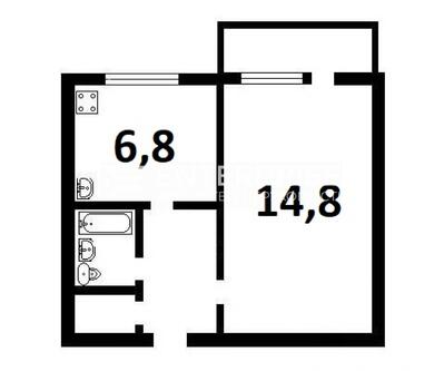 Продається 1-кімнатна квартира на пр-ті Правди, 88-Б, у Подільському районі. 