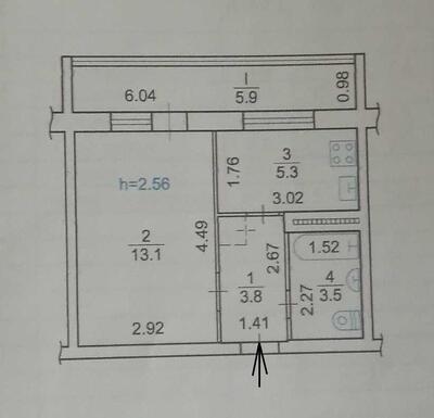 Продам 1-к квартиру Київ, Деснянський, просп. Володимира Маяковського, 55а. 