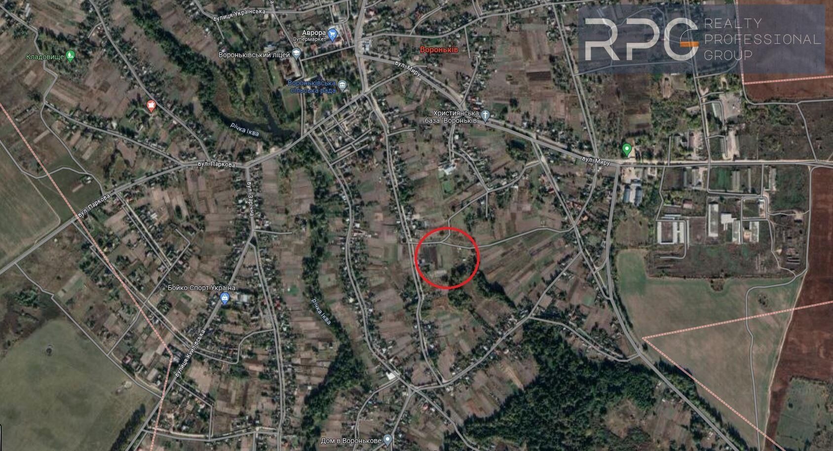 Ділянка 15соток в центрі села Вороньків, Бориспільський р-н, Українська вул., Вороньків, Бориспольский район на aviso.ua