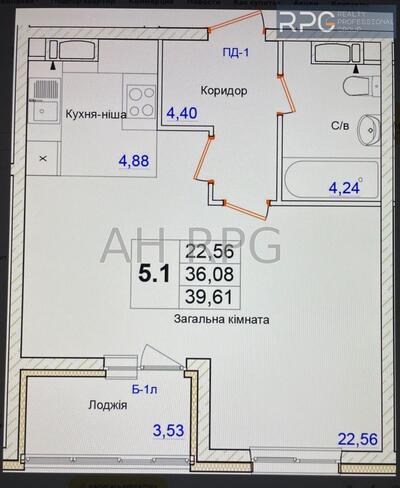 Продажа  Квартира 40м2 ЖК Одесский бульвар Новоселки Теремки