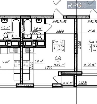 Продаж 1-к квартири - студія 25.54 м² в ЖК ParkLand Паркленд