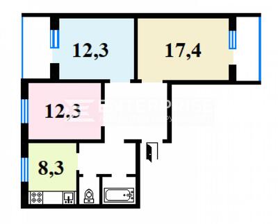 Продам 3-кімнатну квартиру, Ефремова Академика ул., д. 20, Святошинський район, Київ