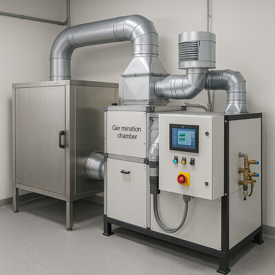 Автоматизована інтегрована система клімат-контролю для солодової переробки зерна