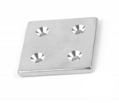 Магніт 40x40x4 mm -7/3.5 mm x 4 потай