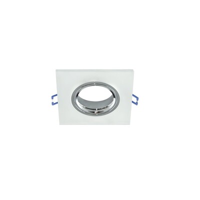 Стельовий світильник/корпус, Strühm, вбудований, квадратний, матове скло/хром, 1хGU10, STR-03598