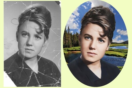 Ретушь фото на памятник для гравировки на камне и под стекло, керамика Ретушер Фотошоп