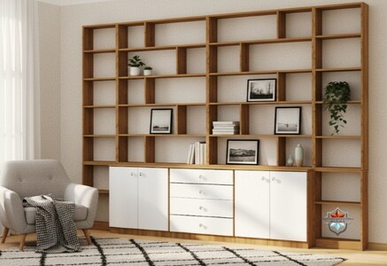 Книжный стеллаж на заказ — в любом размере и цвете!