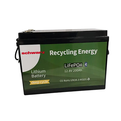 Аккумулятор LiFePo4 (Литий-железо-фосфатный) Schwarz 12V 200Ah BMS + Bluetooth