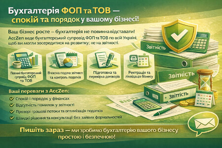 Реєстрації ФОП/ТОВ/Бухгалтер