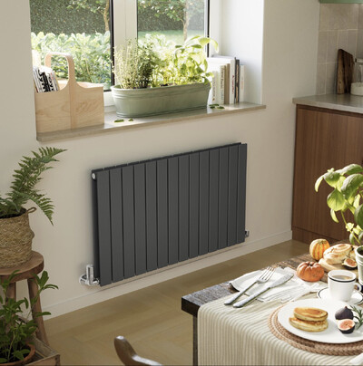 Горизонтальний дизайн-радіатор Terma FORTE 550x810 mm Metallic Grey