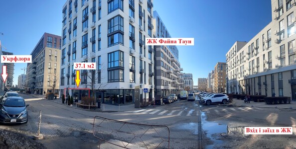 Магазин/кафе 37 м2 з терасою на вході в ЖК Файна Таун. Ремонт. Без %
