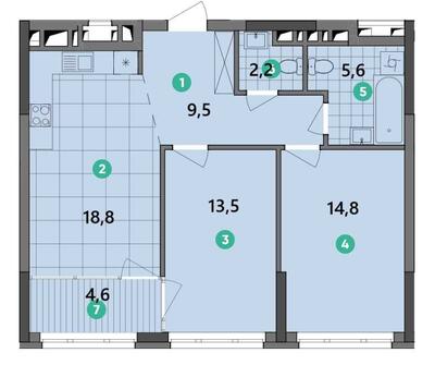 Продам 2-к квартиру Київ, Подільський, Родини Крістерів вул., 2