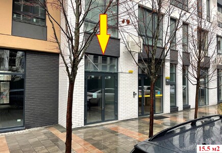 Фасадна комерція 15.5 м2 в стильному ЖК Файна Таун. Ремонт! Без %