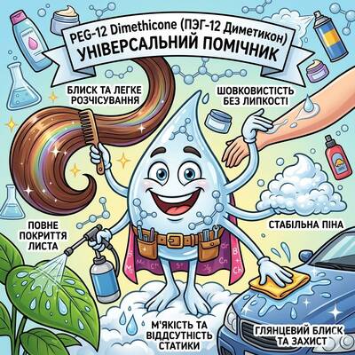 ПЕГ-12 Диметикон (PEG-12 Dimethicone) — Водорозчинний силікон-гліколевий сополімер