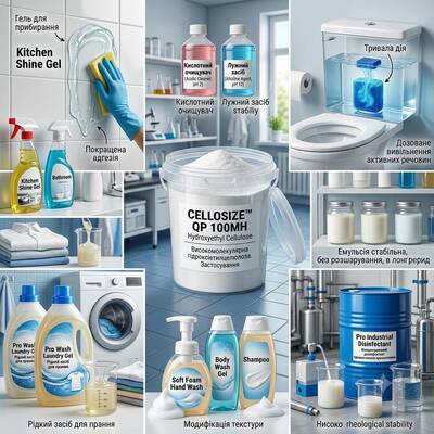 Гідроксіетилцелюлоза CELLOSIZE™ QP 100MH – Високомолекулярний реологічний модифікатор та загущувач