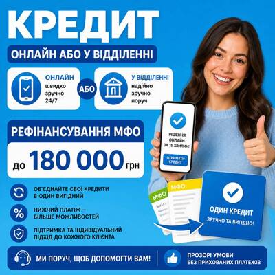 Перекредитування та Кредит без зайвих дзвінків