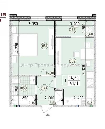 Продаж 1-кімн. квартири, 21/21 пов., 41.11 м², ЖК Нова Англія, Київ.