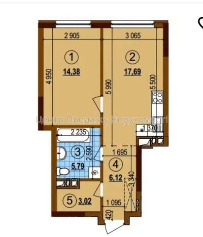 Продається квартира 1к, 2/25 поверх, 47 м², ЖК Варшавський 3, Київ!