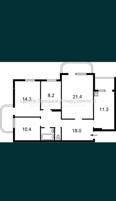 Продаж 4-кімнатної квартири, 87 м², 4 поверх з 20, Київ!
