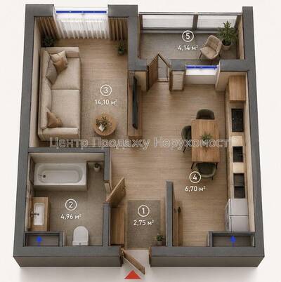 Продаж 1-кімн. квартири 32.6м², 17/20 пов., ЖК «Сирецькі сади», Київ!