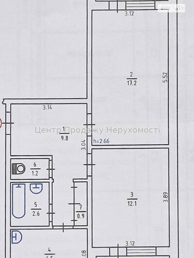 Продаж 2-кімн. квартири 58 м² на 1 поверсі, зручне розташування!