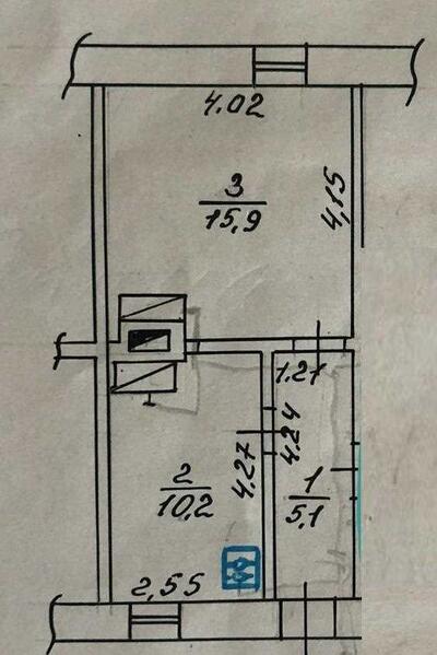 1-кімнатна квартира на Центральному ринку