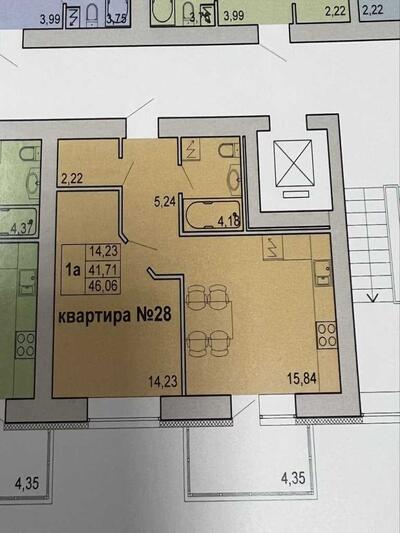 Однокімнатна в новобудові на Сінній