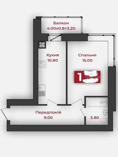 Однокімнатна в ЖК Європейський