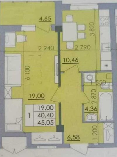 Однокімнатна квартира з ідеальним плануванням — ЖК «Пелюстковий»