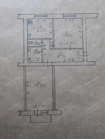 Дві кімнати в центрі Полтави навпроти ЦУМу цегляний будинок