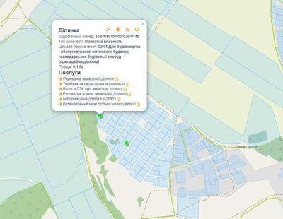 Ділянка для будівництва в передмісті Полтави.