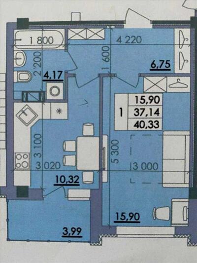 1 кімнатна квартира у ЖК \