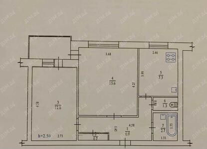 2 кімнатна квартира по кільцю.