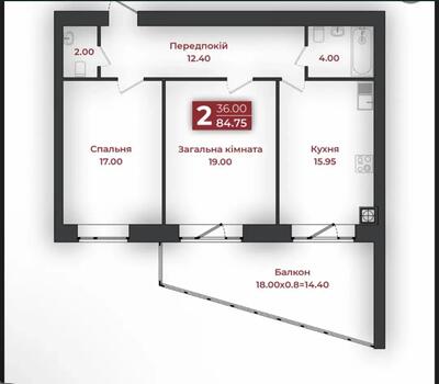 Мрія про простір і комфорт — двокімнатна квартира з терасою у новому ЖК!