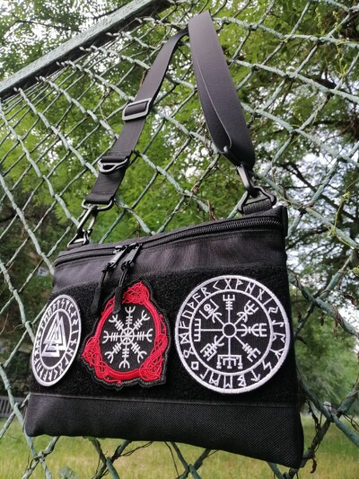 Сумка через плече 5dotsgear brsk-bag кордура месенджер з велкро липучкою для патчів шевронів fivedot