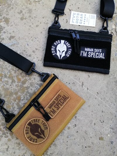 Компактна сумка кордура з велкро для патчів гаманець через плече міні месенджер на плечо кордура