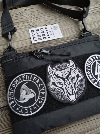 Сумка через плече x-pac з велкро для патчів 5dotsgear месенджер липучкою полем x pack xpack techwear