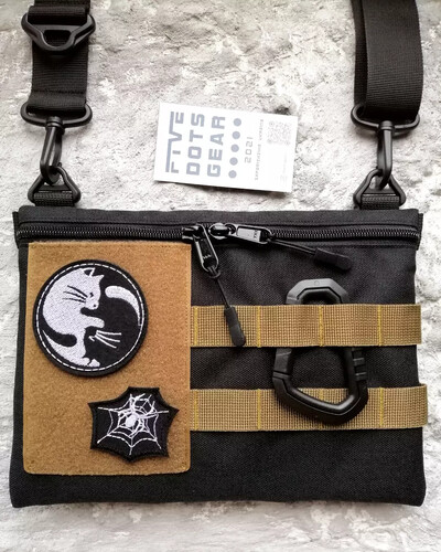 Сумка через плече cordura з велкро полем для патчів панелью липучкой шевронов месенджер кросбоді