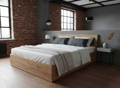 Кровать Вива 160—Современный дизайн,тёплые оттенки,прочная конструкция