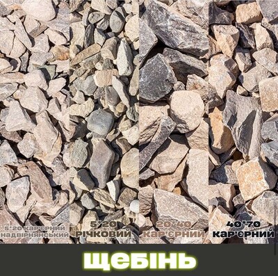 Щебінь, пісок, відсів. Доставка. Будівельні матеріали зі складу