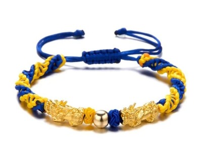 Патріотична жовто-синя фенічка ручної роботи!