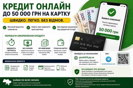 Кредит Через Інтернет | Гроші На Картку Онлайн 24/7