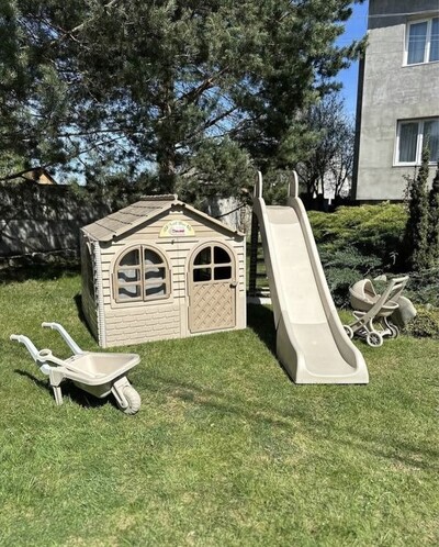 АКЦІЯ Дитячий майданчик Долоні будиночок гірка пісочниця качеля горка