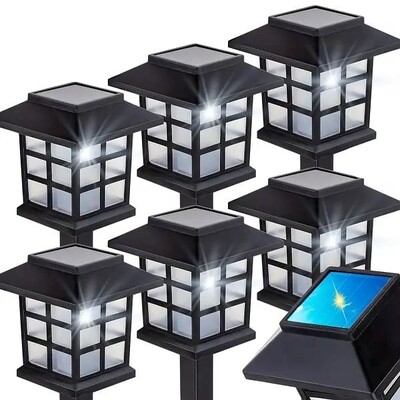 Садові світильники лампи на сонячній батареї 6 шт