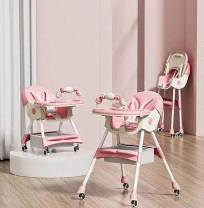 Столик для годування 2 в 1, шезлонг стільчик для годування, лежак, гойдалка