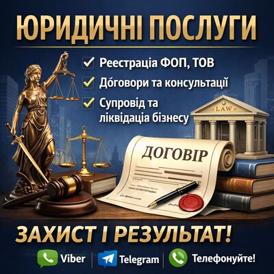Юридичні послуги для бізнесу | ФОП та ТОВ