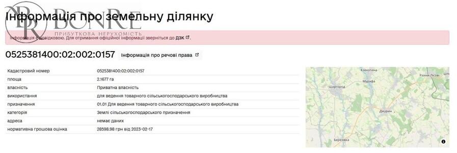 Продаж, Земельний Пай, 2,1677га, Вінницька обл., 5,1% річних